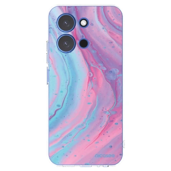 Picasee silikonový průhledný obal pro Xiaomi Redmi 15C 4G - Pink liquid