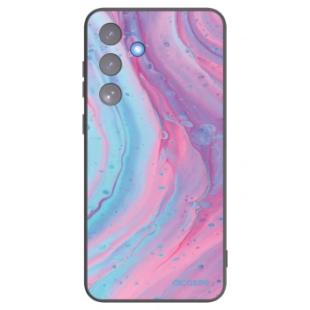 Picasee silikonový černý obal pro Samsung Galaxy S25 FE 5G - Pink liquid