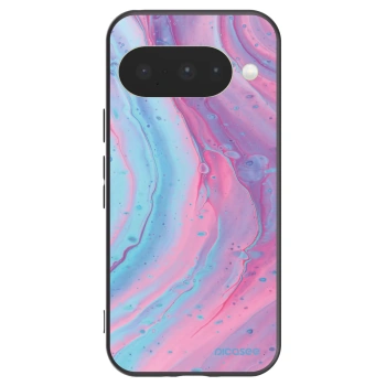 Picasee silikonový černý obal pro Google Pixel 10 - Pink liquid