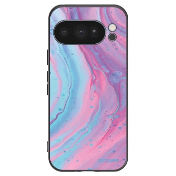 Picasee silikonový černý obal pro Google Pixel 10 Pro - Pink liquid