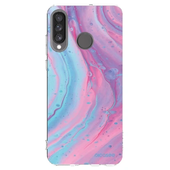 Picasee silikonový průhledný obal pro Huawei P30 Lite - Pink liquid