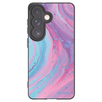 Picasee silikonový černý obal pro Samsung Galaxy S26 - Pink liquid