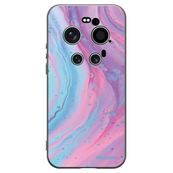 Picasee silikonový černý obal pro Xiaomi 17 Ultra - Pink liquid
