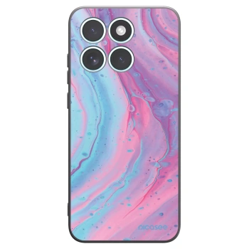 Picasee silikonový černý obal pro Motorola Edge 70 Fusion - Pink liquid