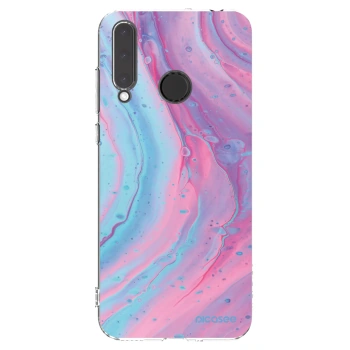 Picasee silikonový průhledný obal pro Honor 20 Lite - Pink liquid