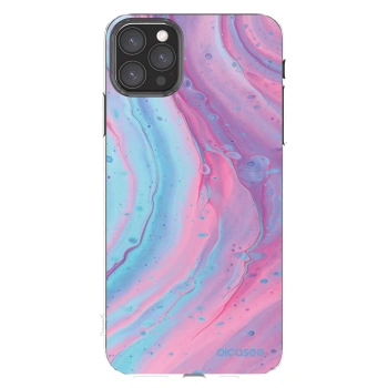 Picasee silikonový průhledný obal pro Apple iPhone 11 Pro Max - Pink liquid
