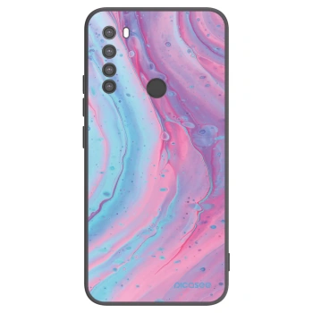 Picasee silikonový černý obal pro Xiaomi Redmi Note 8 - Pink liquid