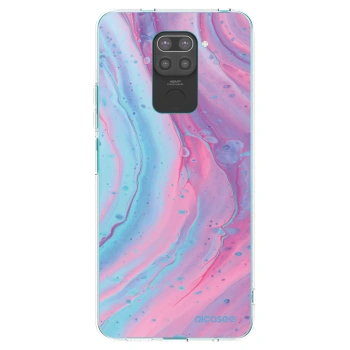 Picasee silikonový černý obal pro Xiaomi Redmi Note 9 - Pink liquid