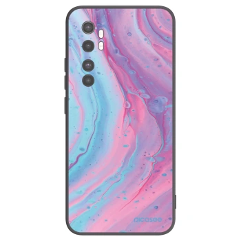 Picasee silikonový černý obal pro Xiaomi Mi Note 10 Lite - Pink liquid