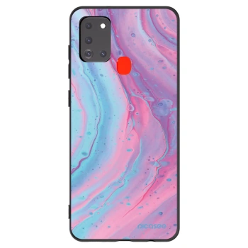Picasee silikonový černý obal pro Samsung Galaxy A21s - Pink liquid
