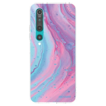 Picasee silikonový průhledný obal pro Xiaomi Mi 10 - Pink liquid