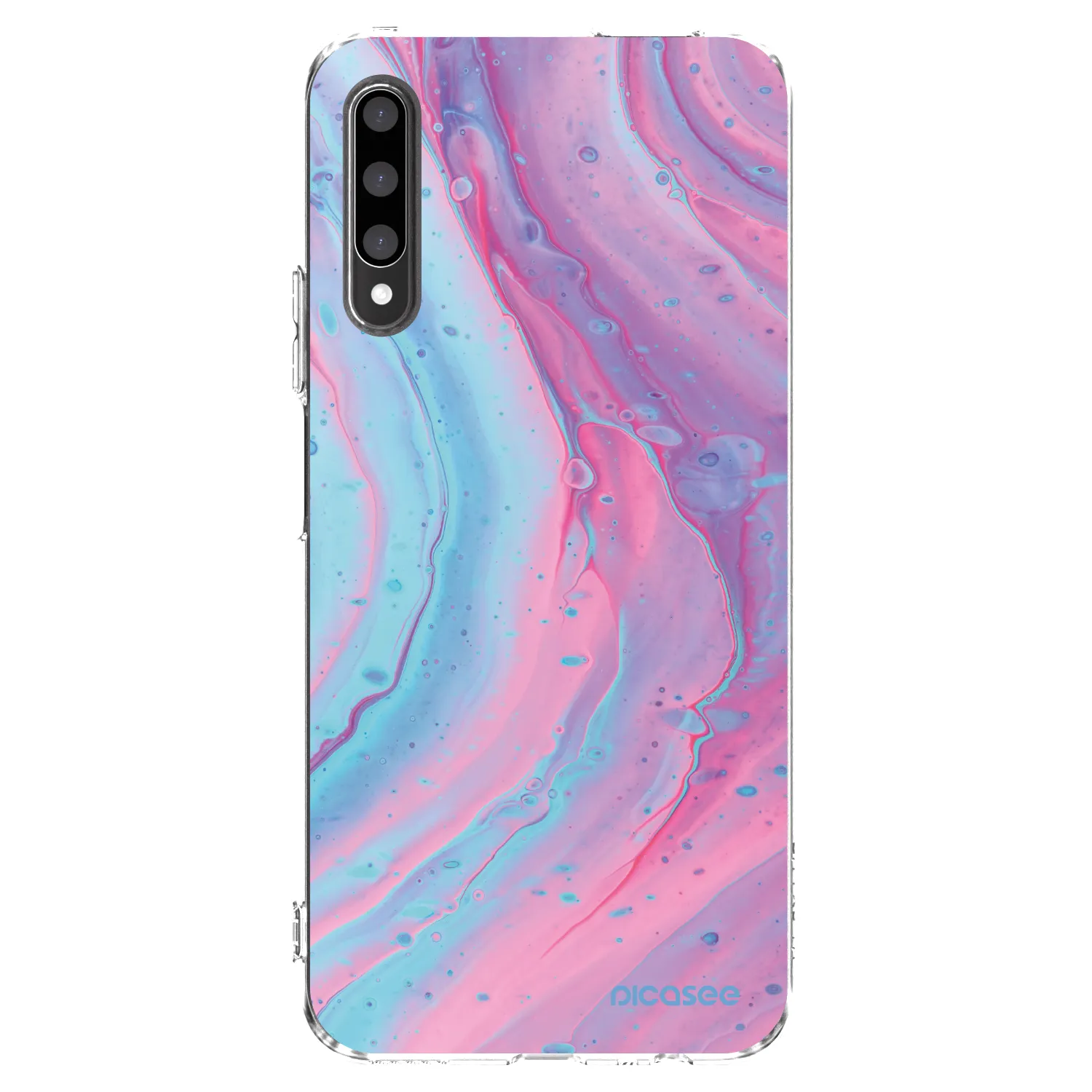 Picasee silikonový průhledný obal pro Honor 9X Pro - Pink liquid
