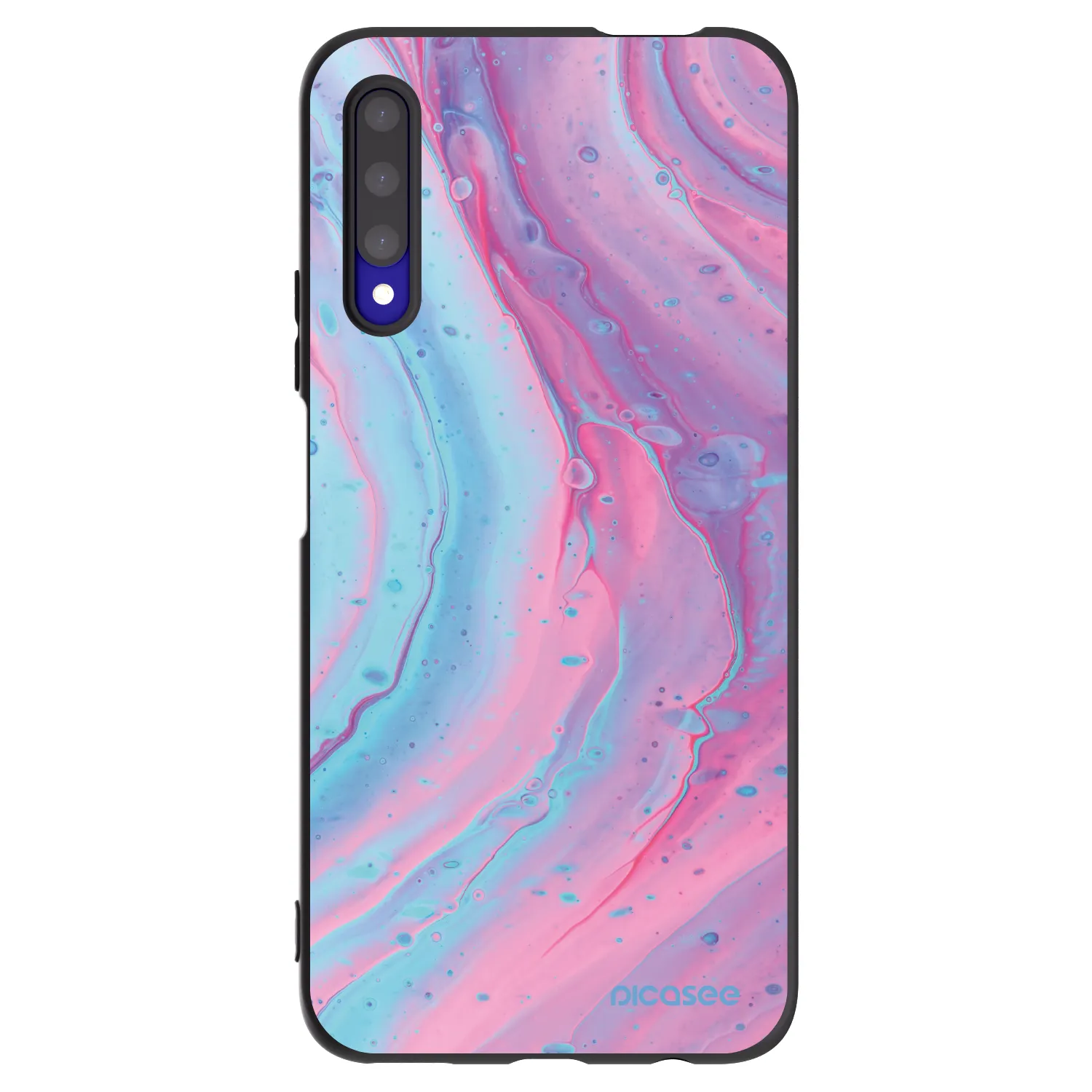 Picasee silikonový černý obal pro Honor 9X Pro - Pink liquid