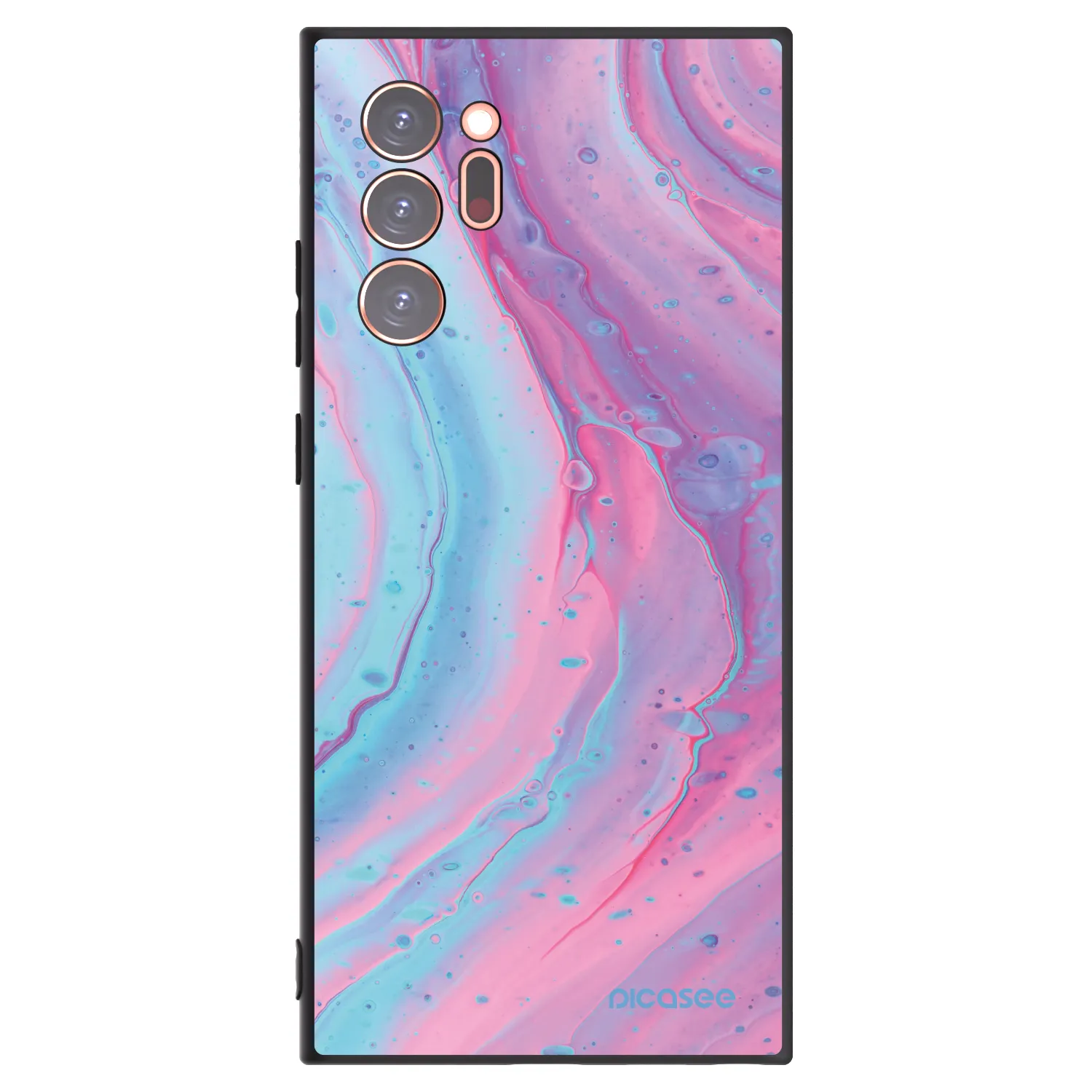 Picasee silikonový černý obal pro Samsung Galaxy Note 20 Ultra - Pink liquid