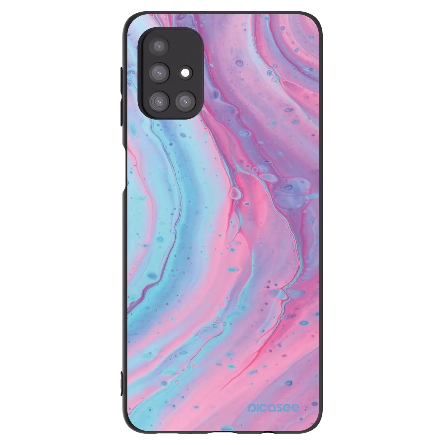 Picasee silikonový černý obal pro Samsung Galaxy M31s - Pink liquid