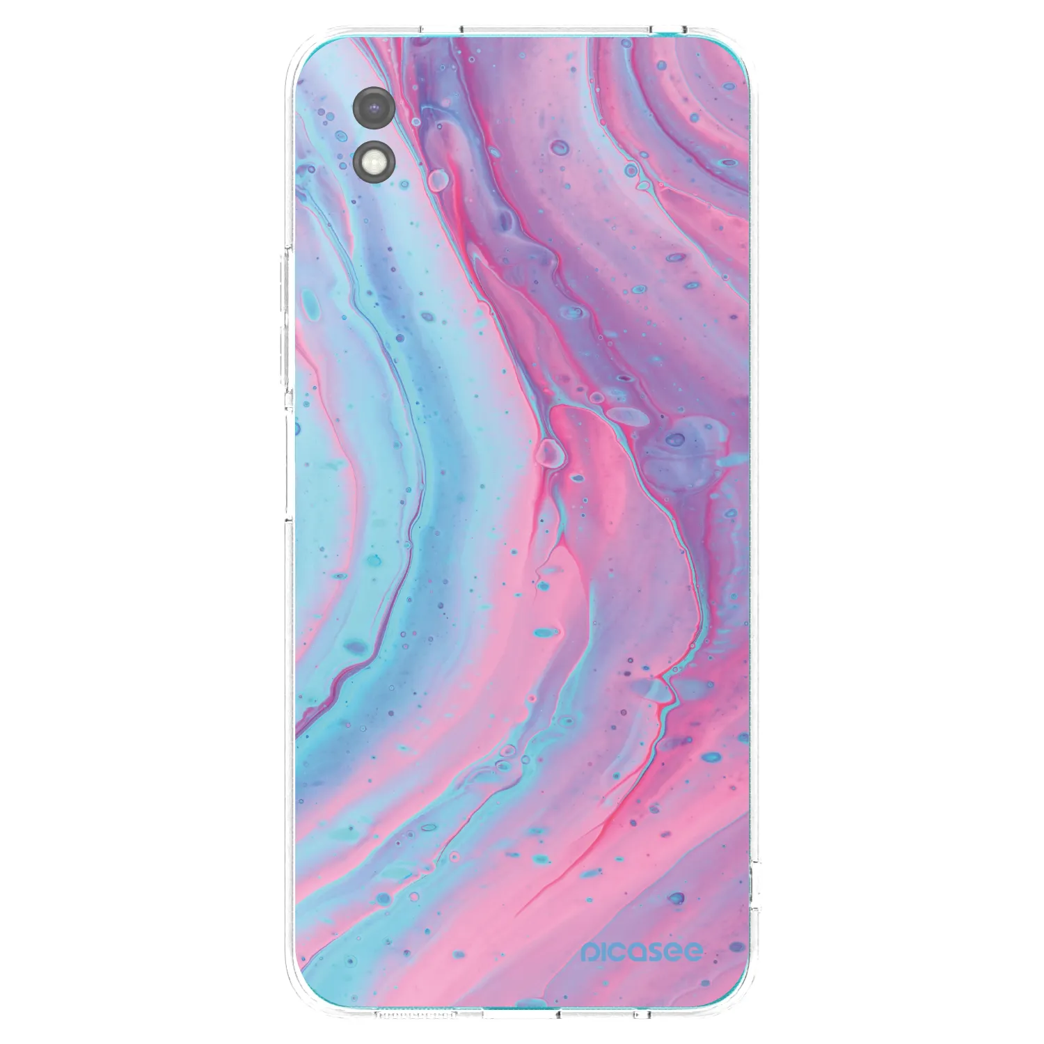 Picasee silikonový černý obal pro Xiaomi Redmi 9A - Pink liquid