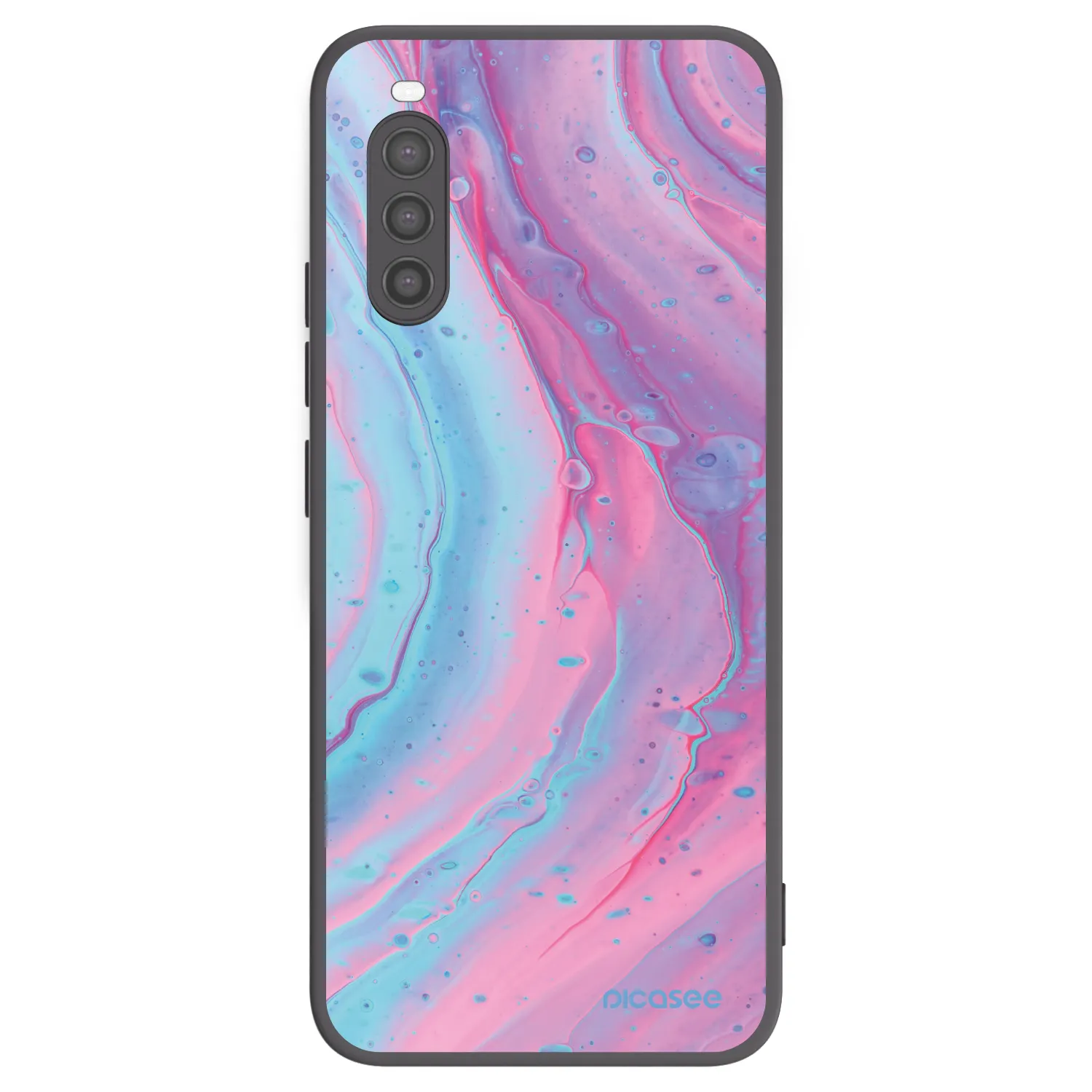 Picasee silikonový černý obal pro Sony Xperia 10 II - Pink liquid