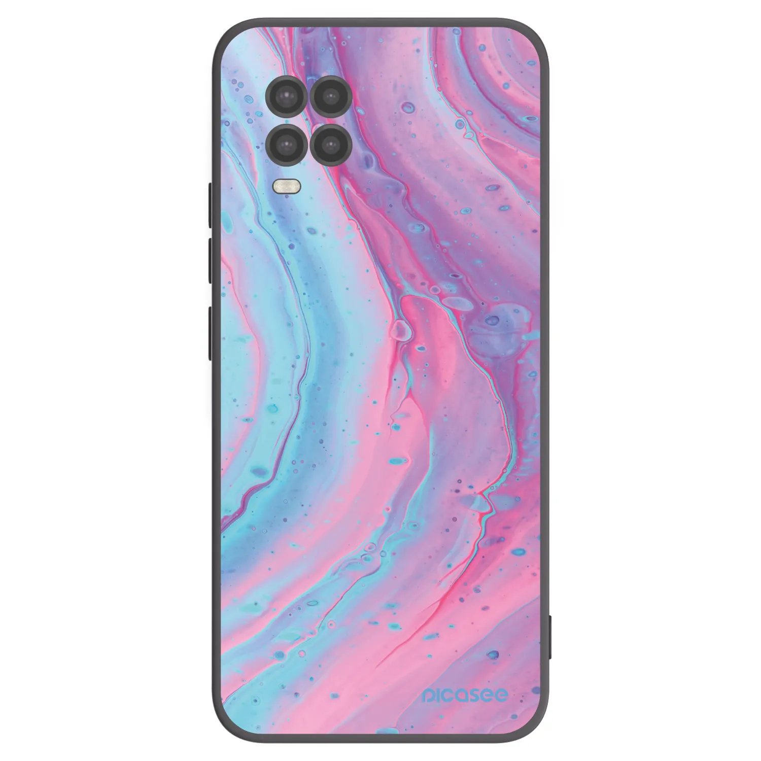 Picasee silikonový černý obal pro Xiaomi Mi 10 Lite - Pink liquid