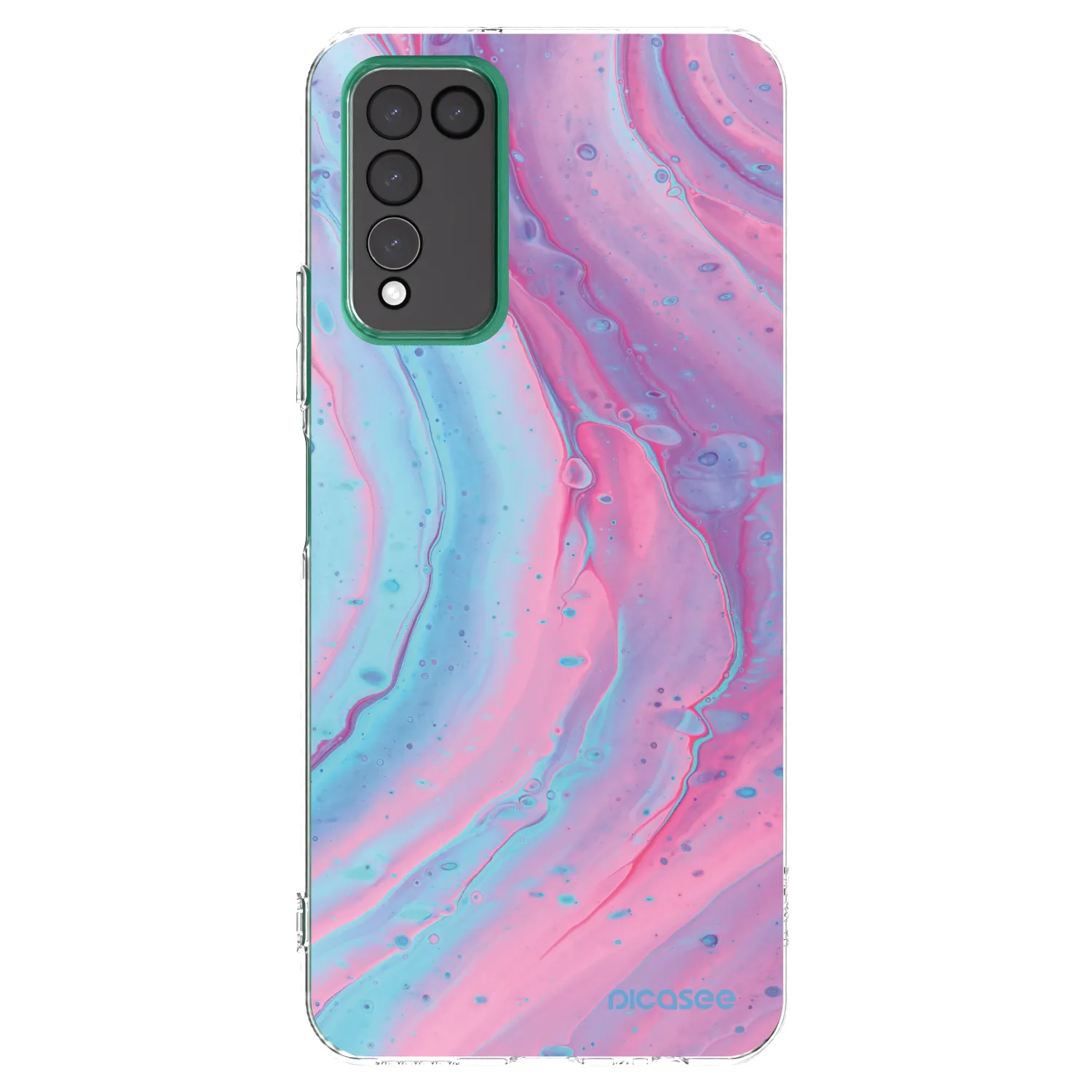Picasee silikonový průhledný obal pro Honor 10X Lite - Pink liquid
