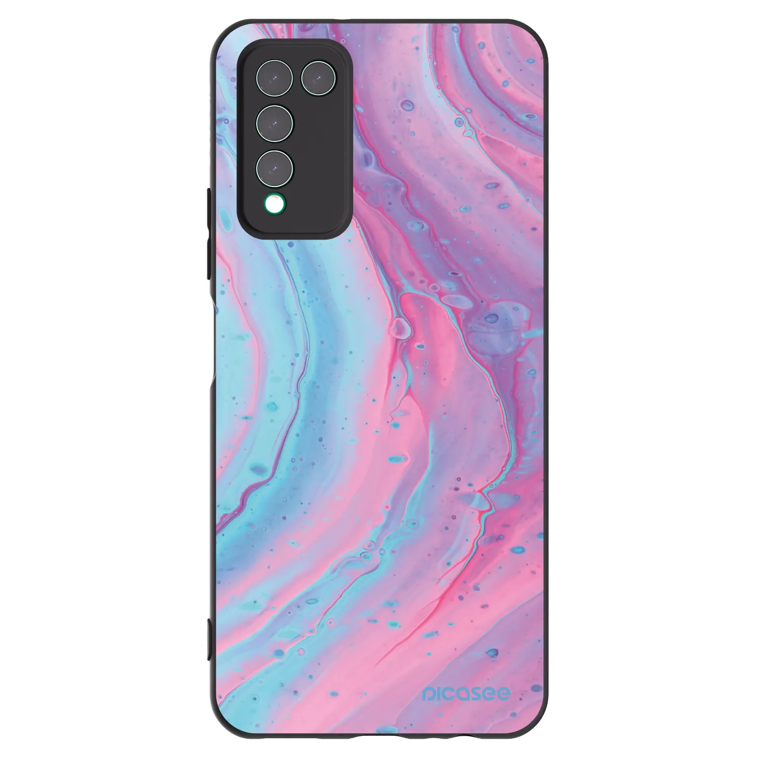 Picasee silikonový černý obal pro Honor 10X Lite - Pink liquid