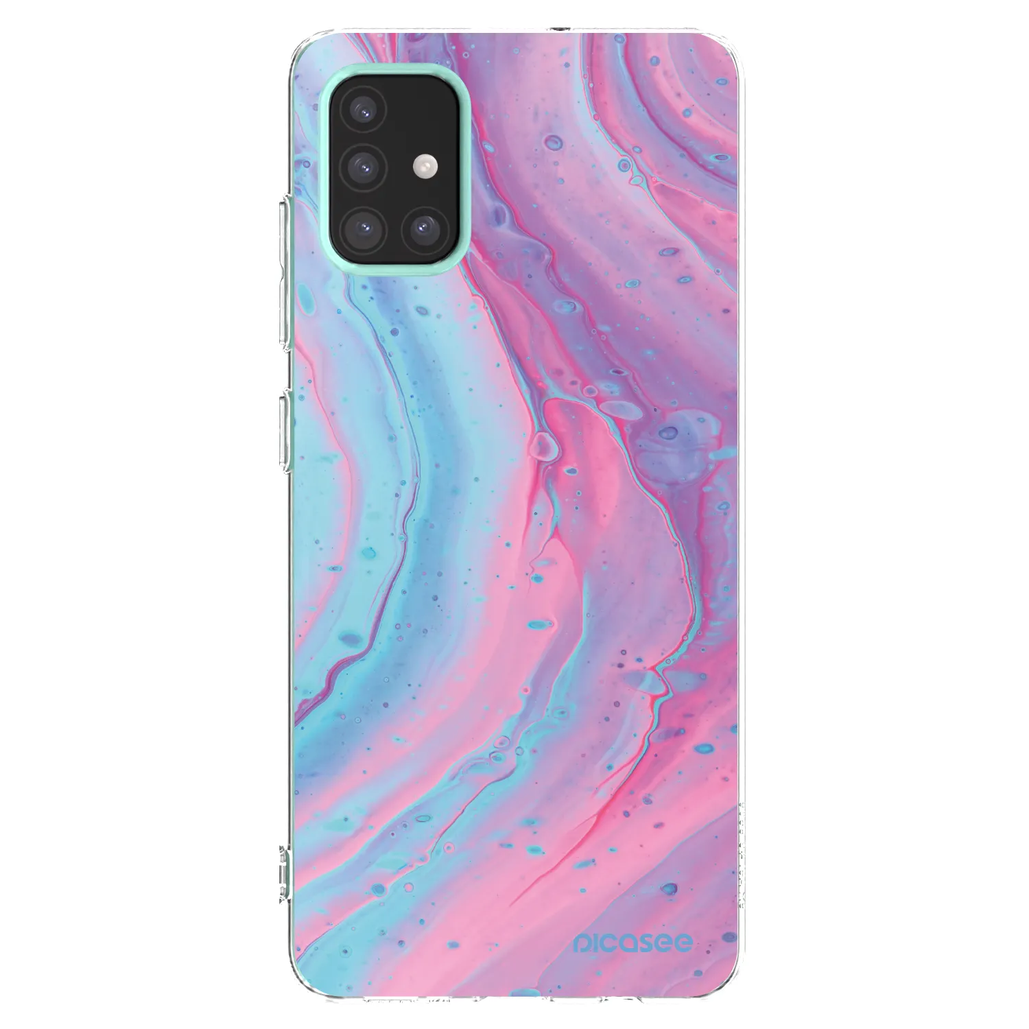 Picasee silikonový průhledný obal pro Samsung Galaxy M31s - Pink liquid