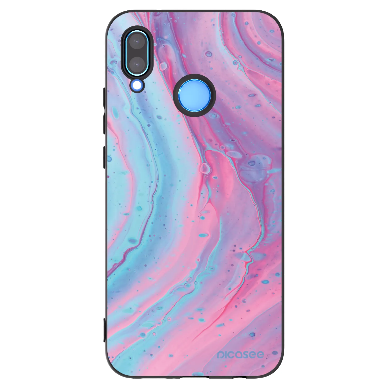 Picasee silikonový černý obal pro Huawei P20 Lite - Pink liquid