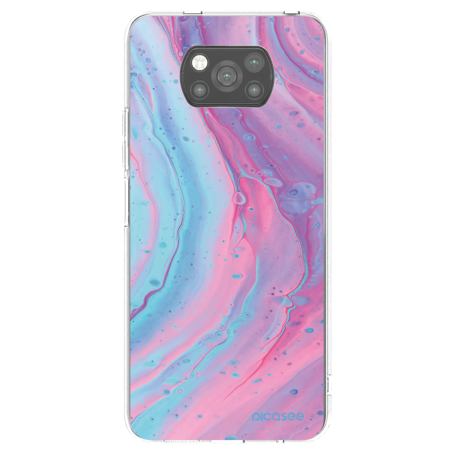 Picasee silikonový černý obal pro Xiaomi Poco X3 Pro - Pink liquid