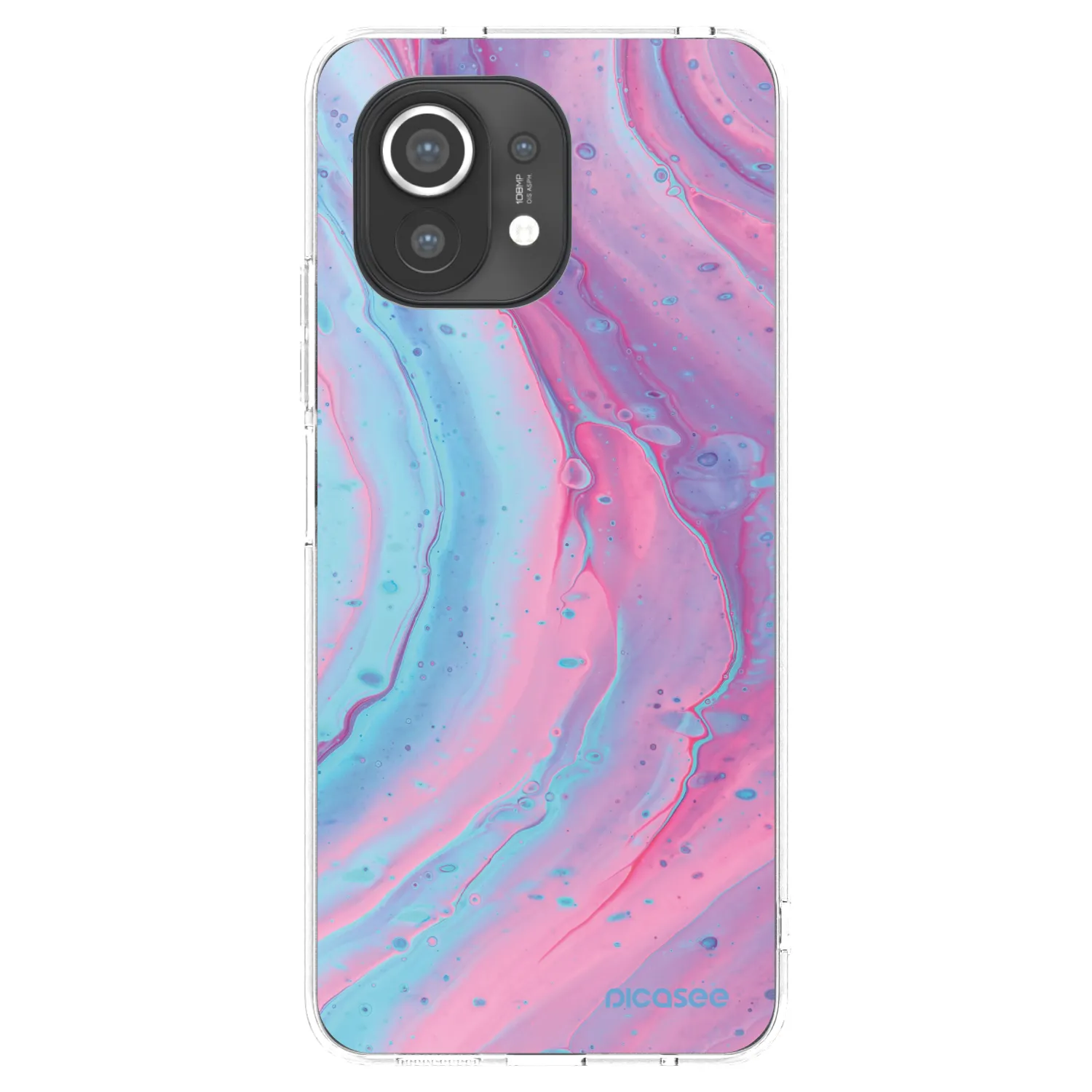 Picasee silikonový průhledný obal pro Xiaomi Mi 11 - Pink liquid