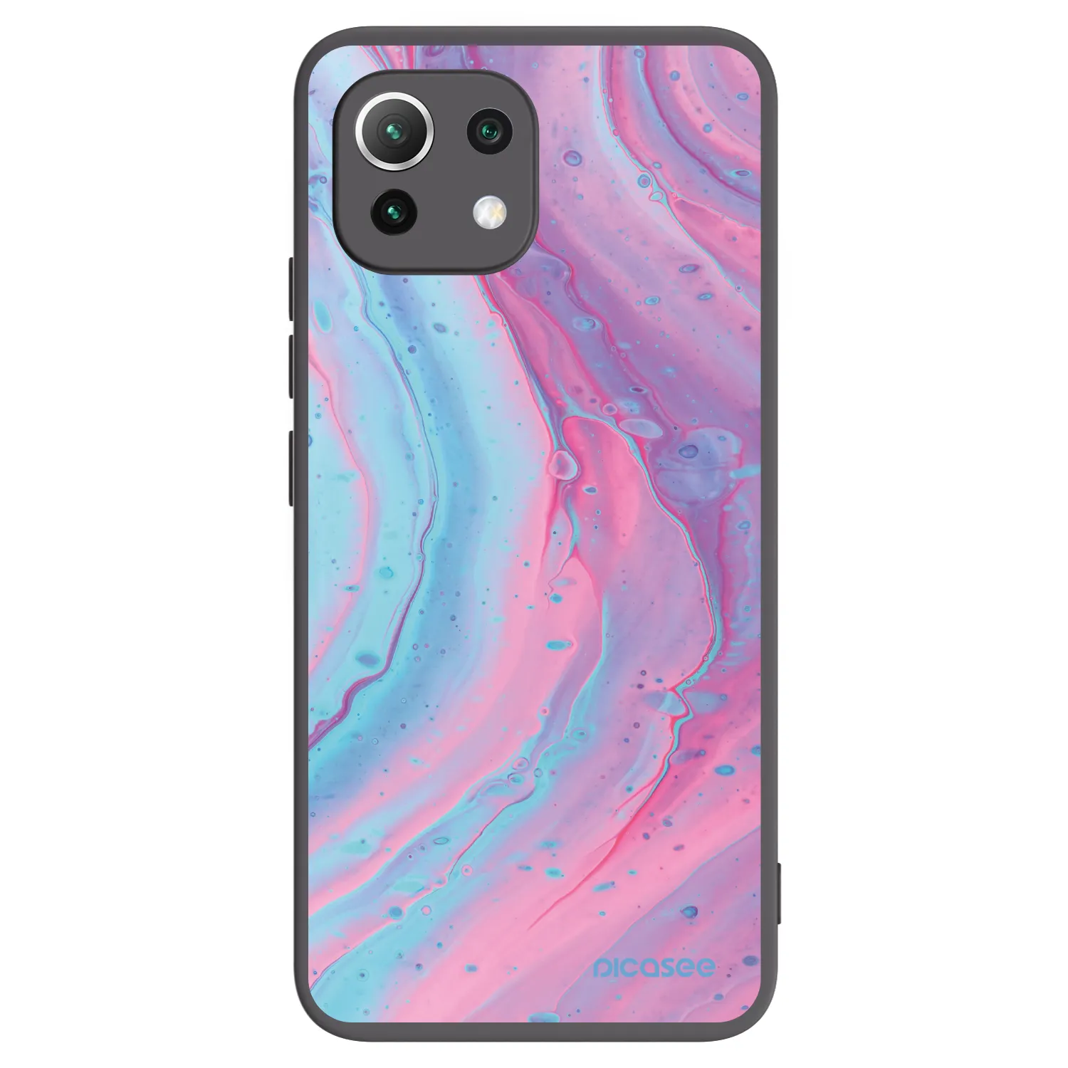 Picasee silikonový černý obal pro Xiaomi Mi 11 Lite - Pink liquid