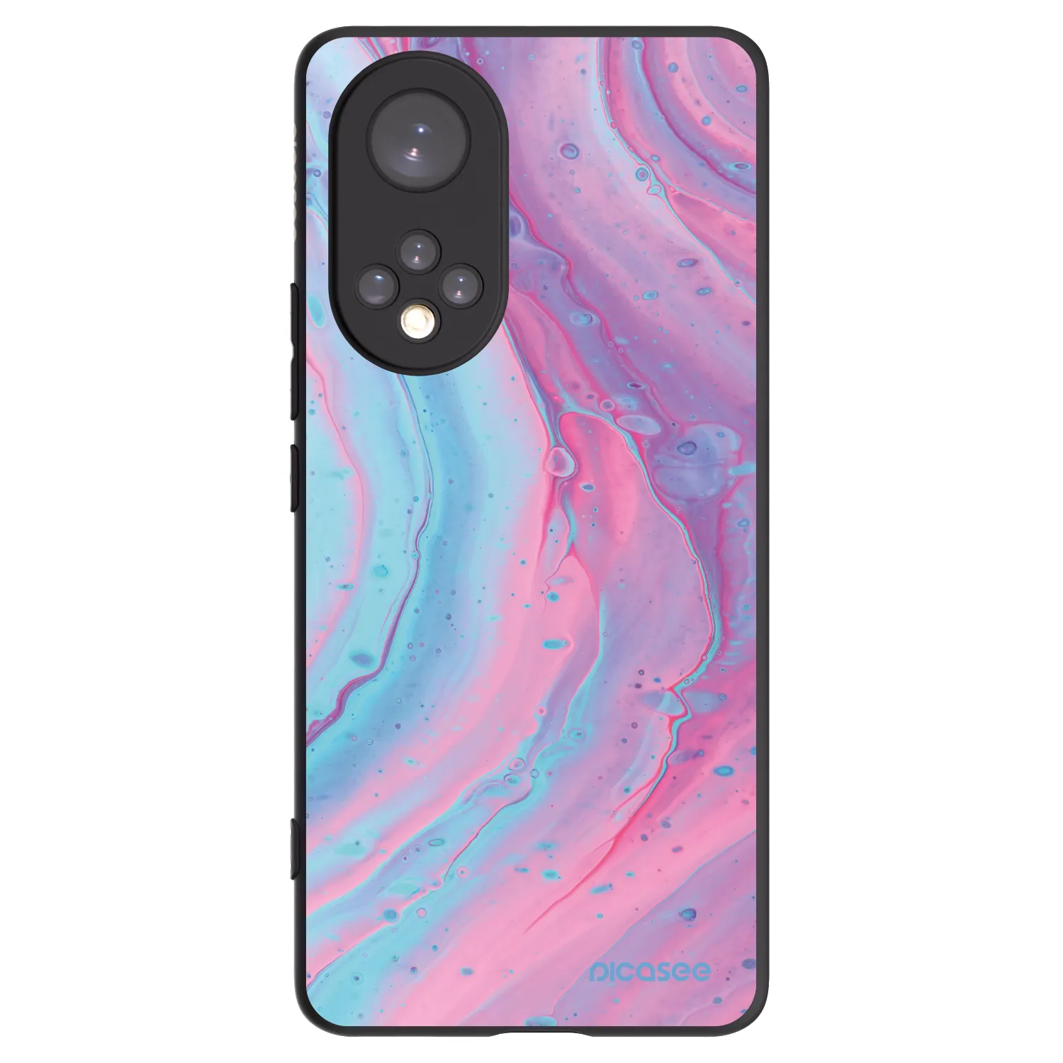 Picasee silikonový černý obal pro Honor 50 5G - Pink liquid