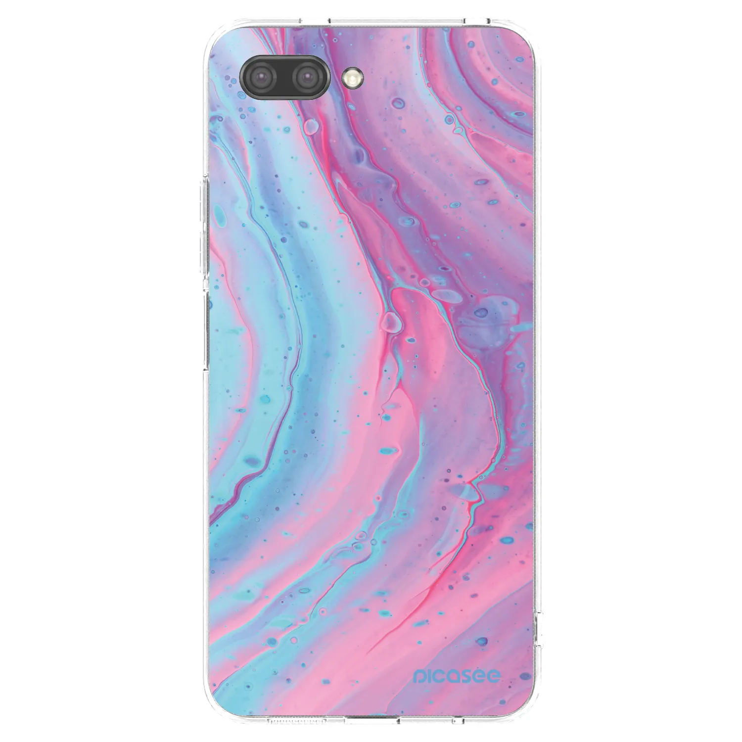 Picasee silikonový průhledný obal pro Honor 10 - Pink liquid