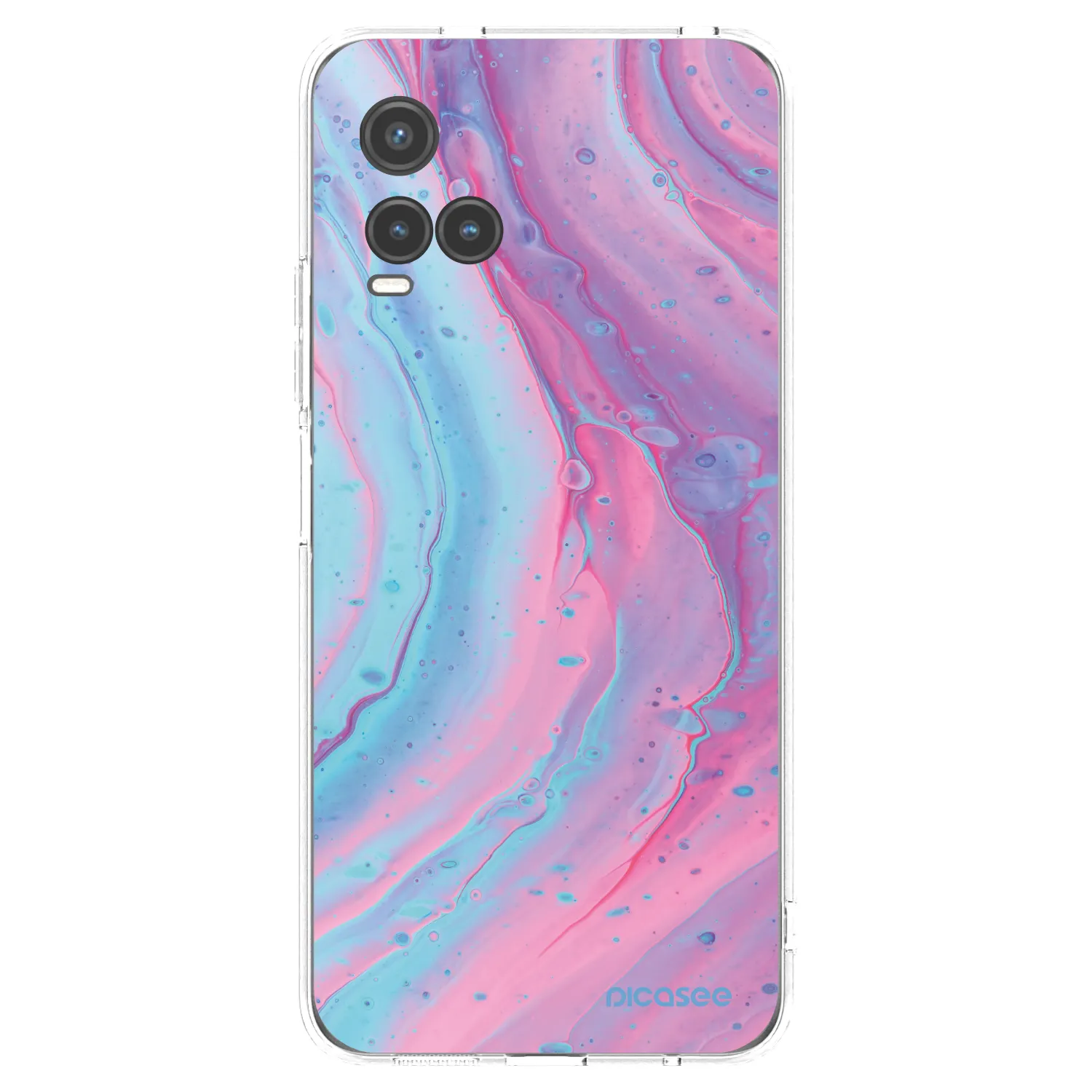 Picasee silikonový průhledný obal pro Vivo Y33s - Pink liquid