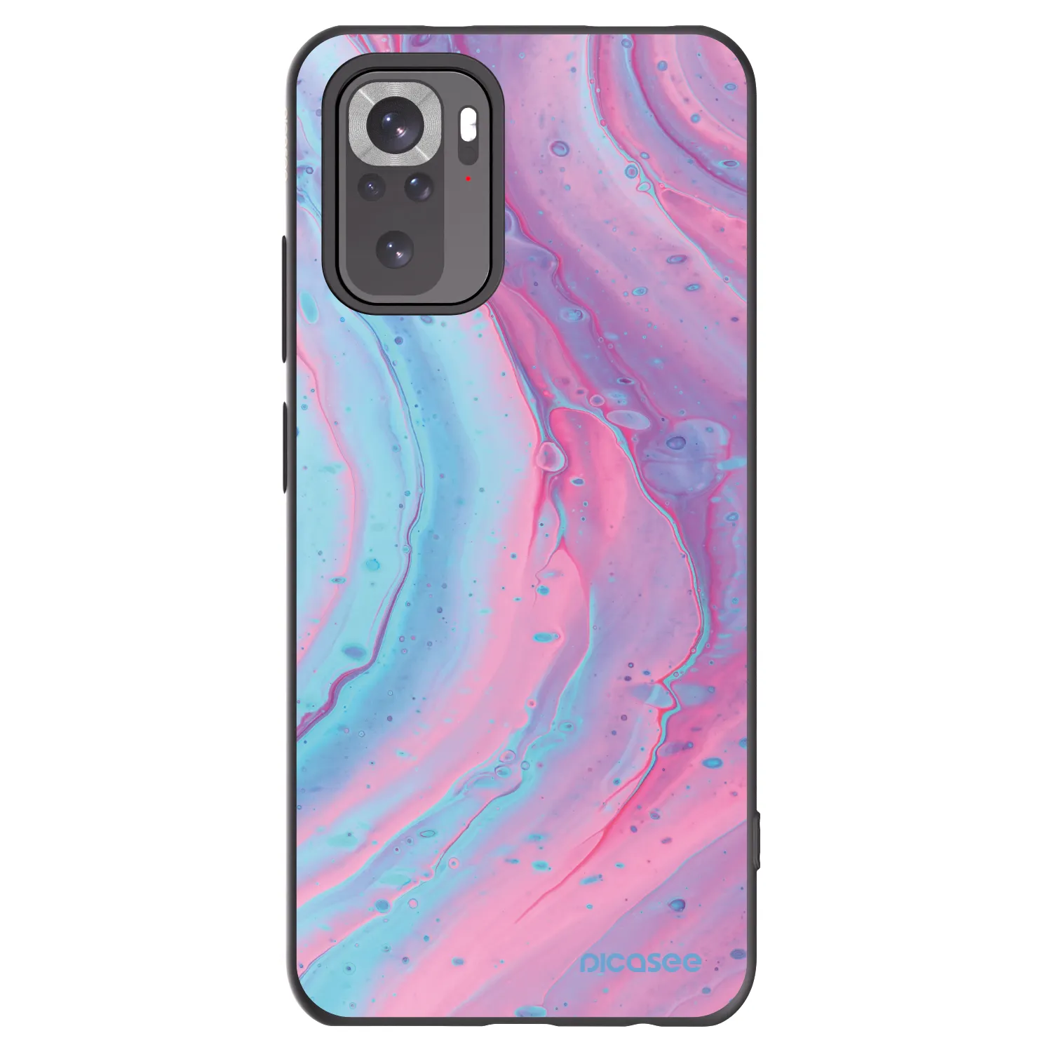 Picasee silikonový černý obal pro Xiaomi Redmi Note 11S 4G - Pink liquid