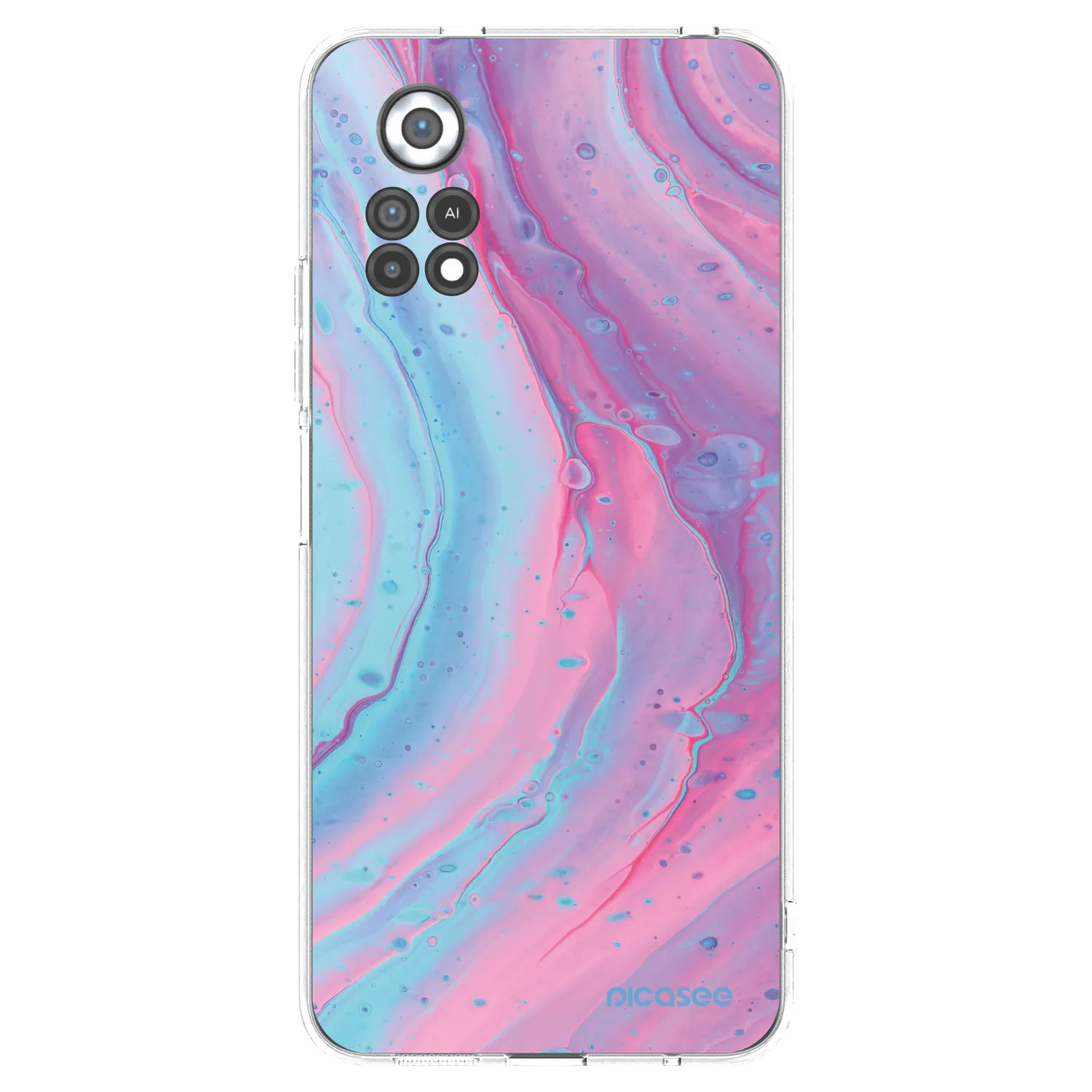 Picasee silikonový průhledný obal pro Xiaomi Poco X4 Pro 5G - Pink liquid