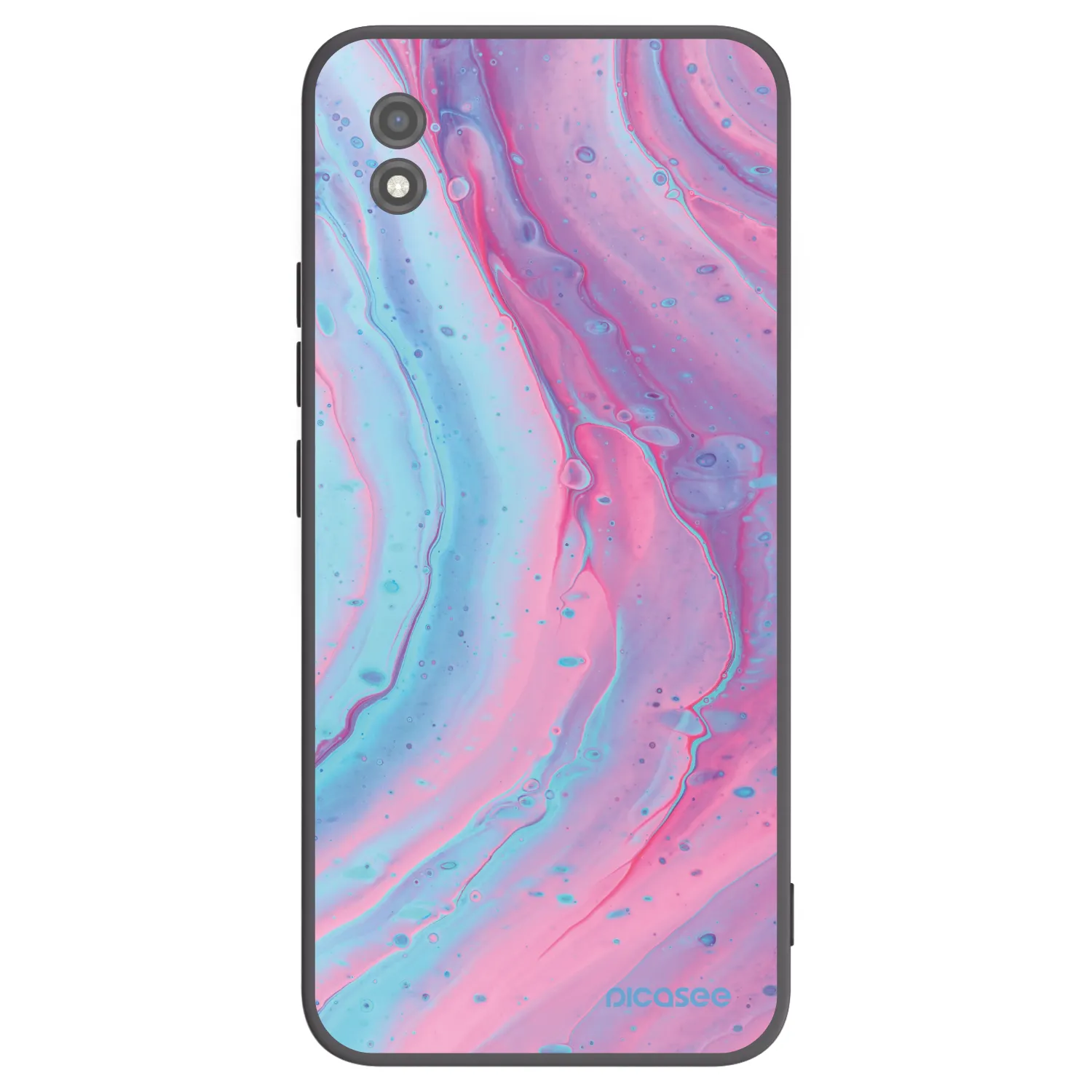 Picasee silikonový černý obal pro Realme C11 (2021) - Pink liquid