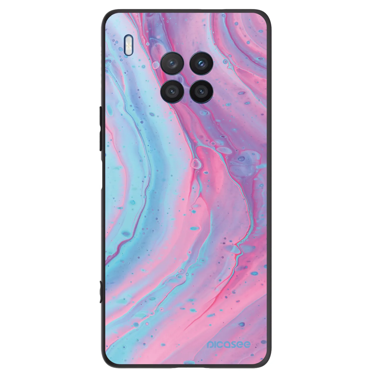 Picasee silikonový černý obal pro Honor 50 Lite - Pink liquid
