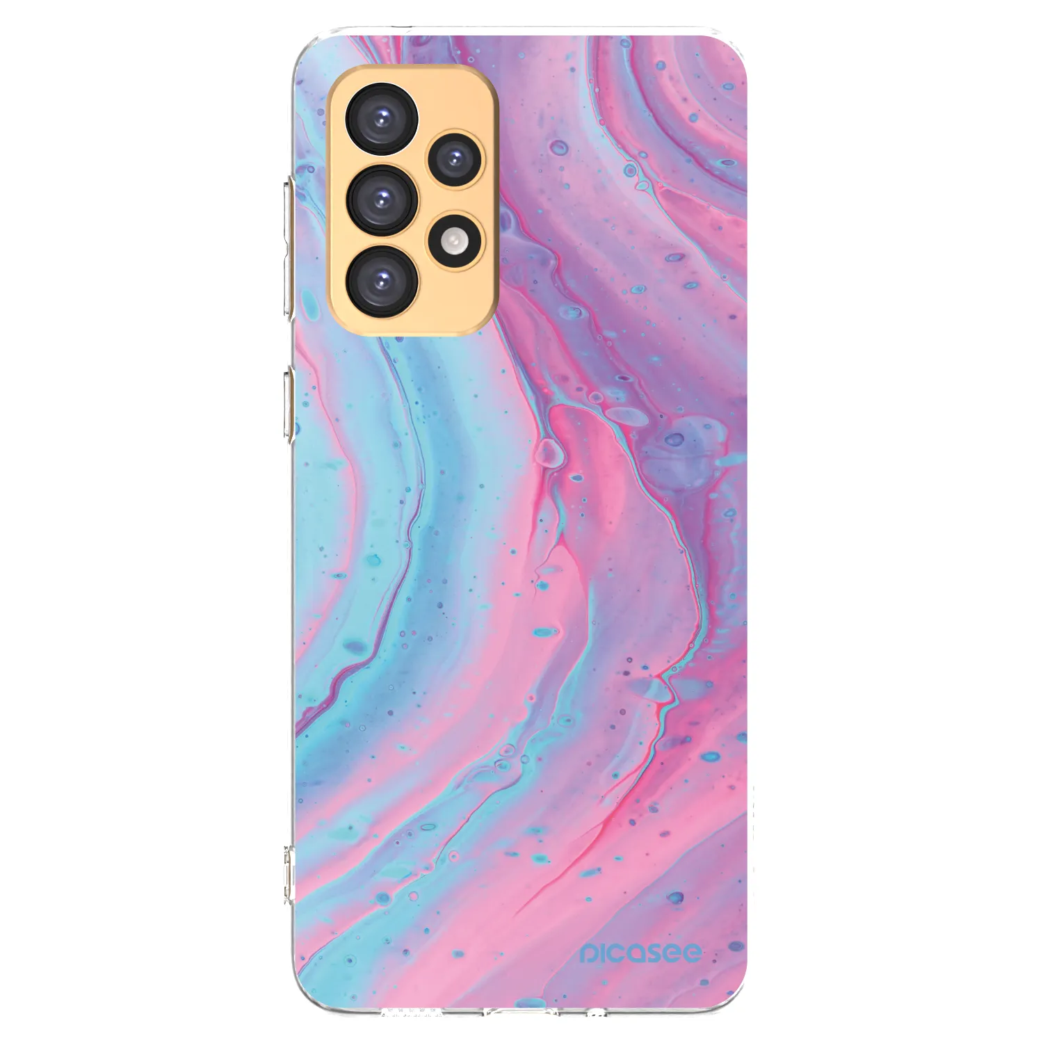 Picasee silikonový průhledný obal pro Samsung Galaxy A33 5G A336 - Pink liquid