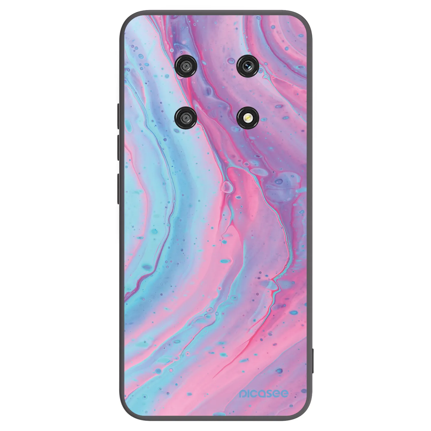 Picasee silikonový černý obal pro Honor Magic4 Lite 5G - Pink liquid