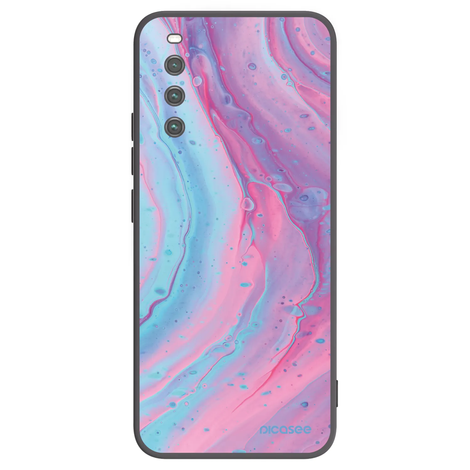 Picasee silikonový černý obal pro Sony Xperia 10 IV 5G - Pink liquid