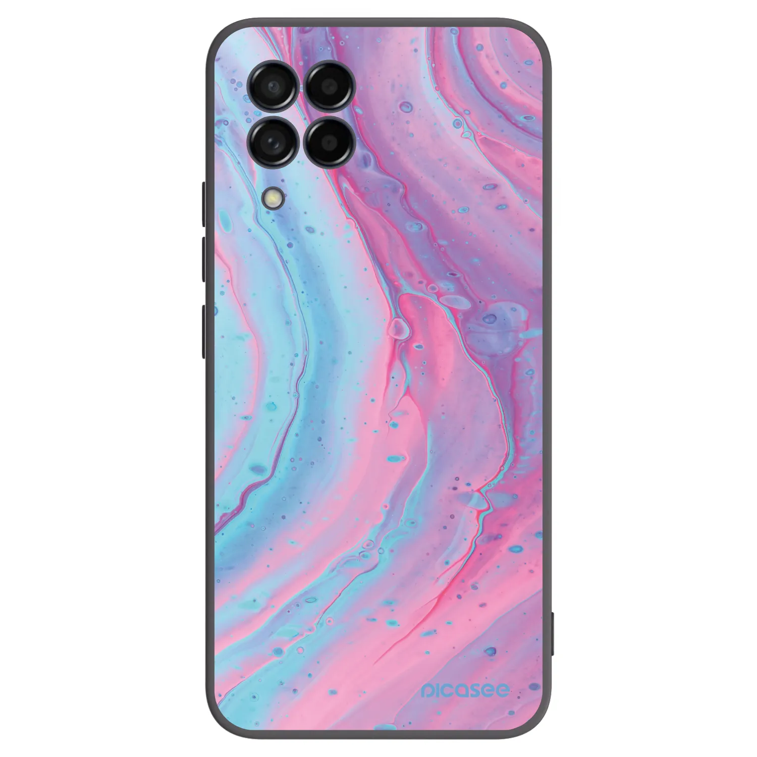 Picasee silikonový černý obal pro Samsung Galaxy M53 5G - Pink liquid