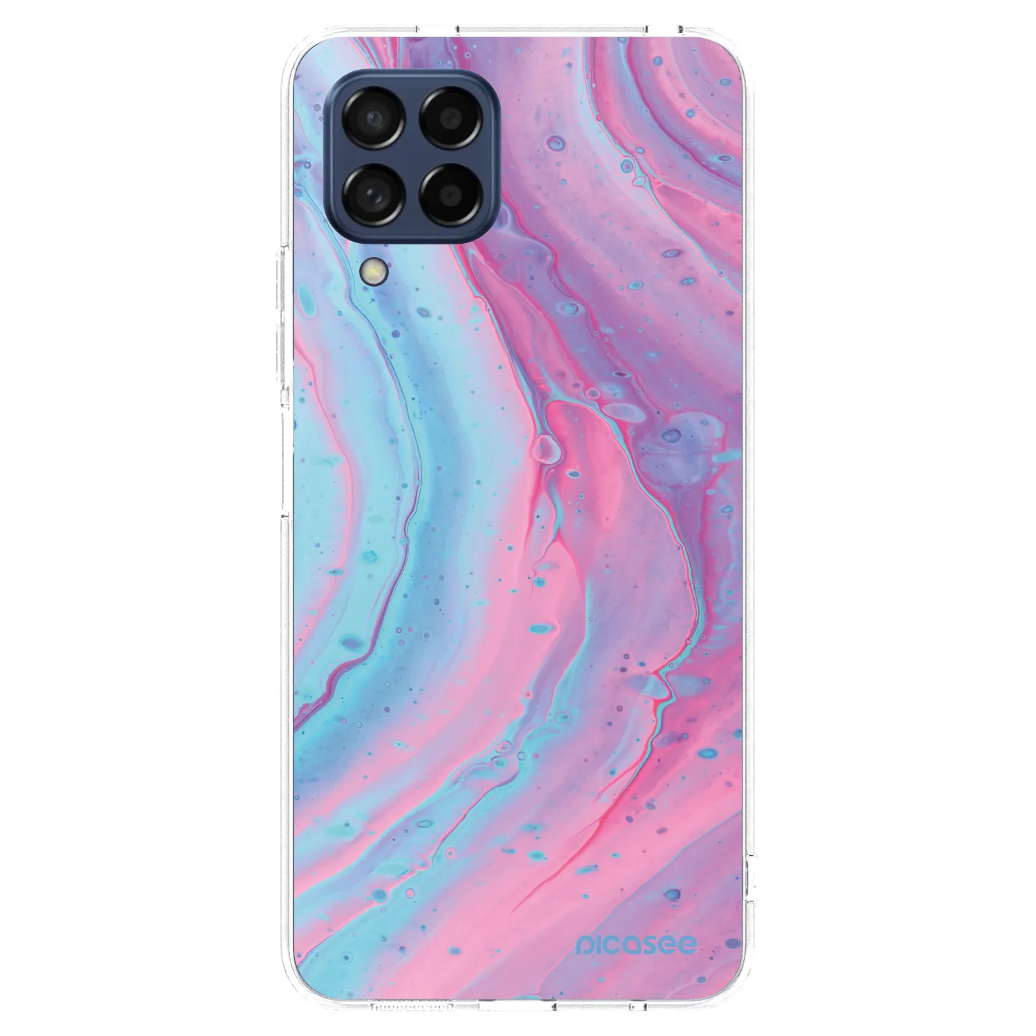 Picasee silikonový průhledný obal pro Samsung Galaxy M53 5G - Pink liquid