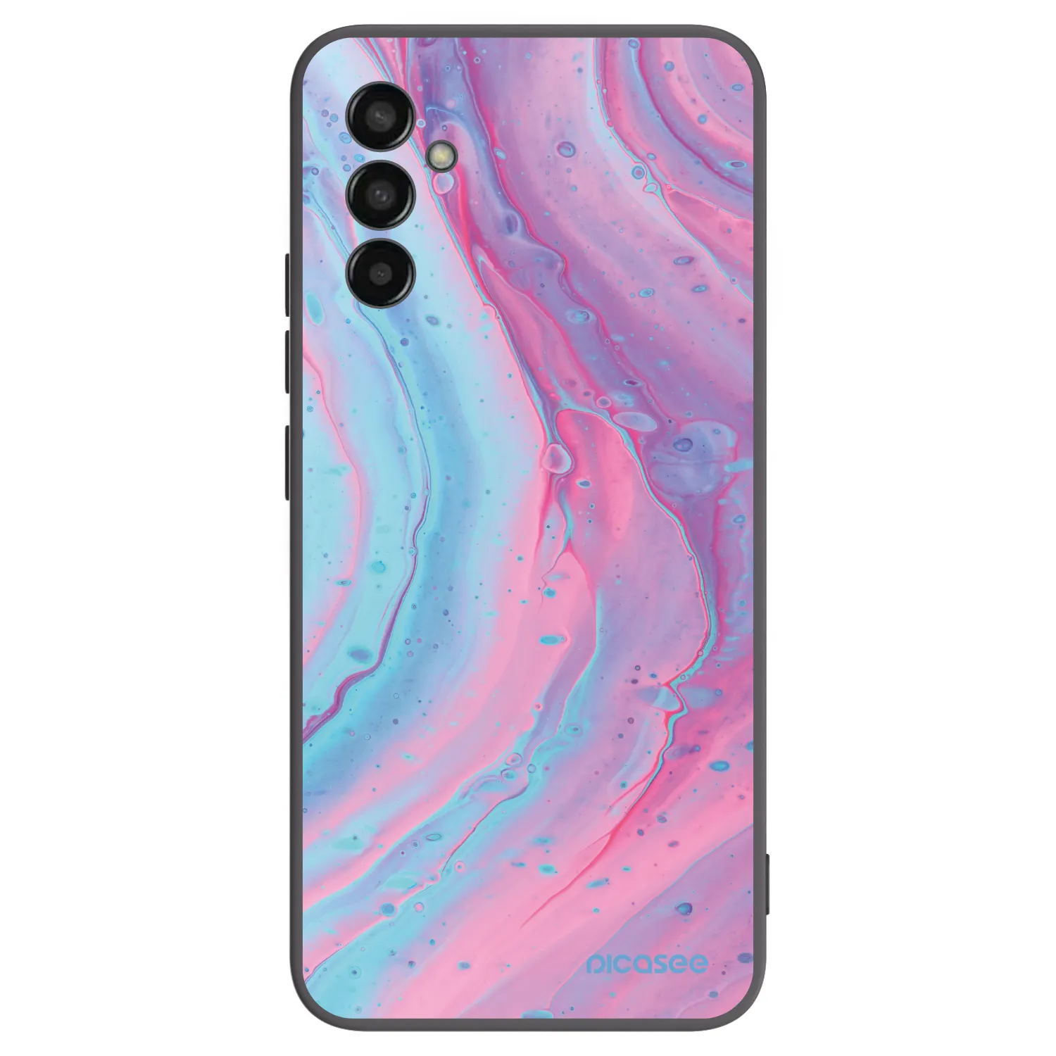 Picasee silikonový černý obal pro Samsung Galaxy M13 M135F - Pink liquid
