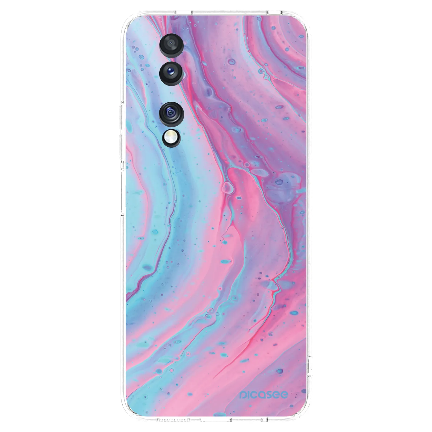 Picasee silikonový průhledný obal pro Honor 70 - Pink liquid