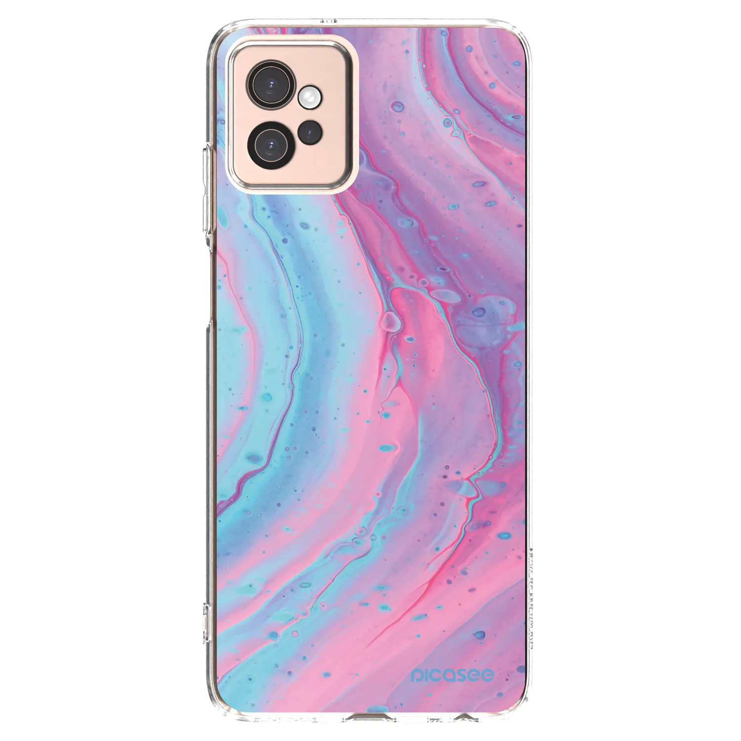 Picasee silikonový průhledný obal pro Motorola Moto G32 - Pink liquid