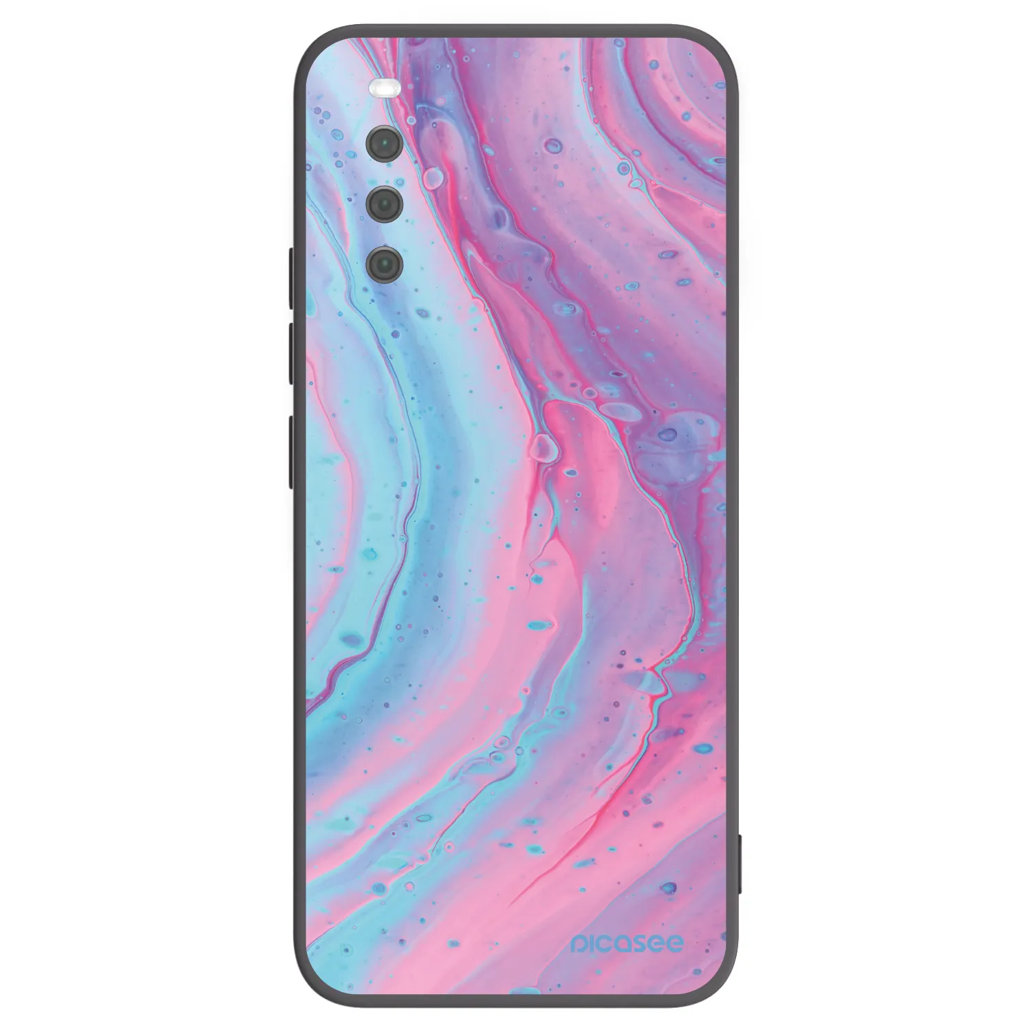 Picasee silikonový černý obal pro Sony Xperia 10 III - Pink liquid