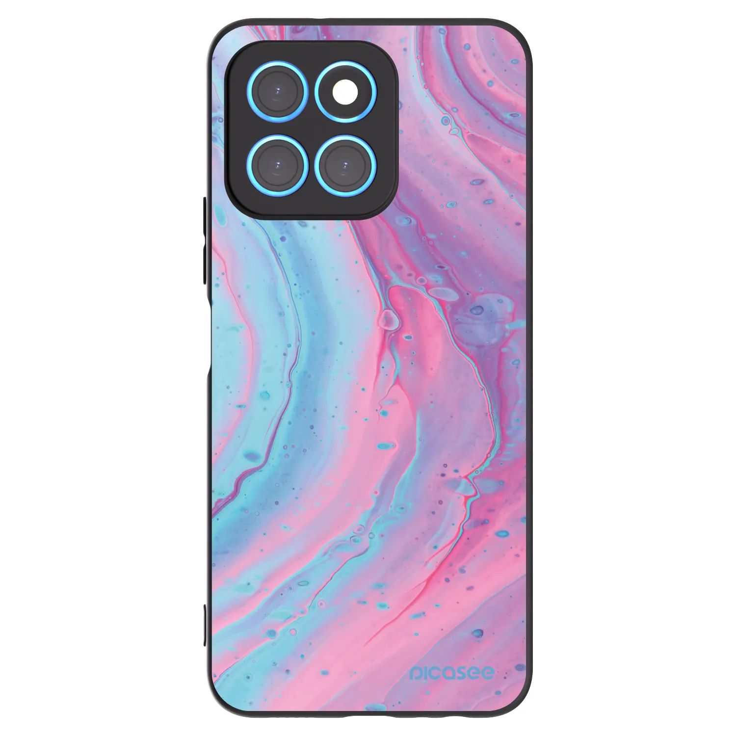 Picasee silikonový černý obal pro Honor X6 - Pink liquid