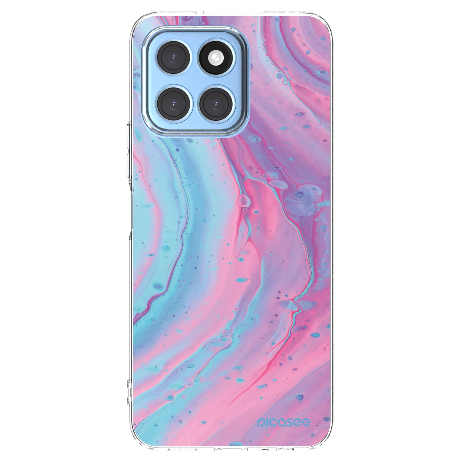 Picasee silikonový průhledný obal pro Honor X6 - Pink liquid