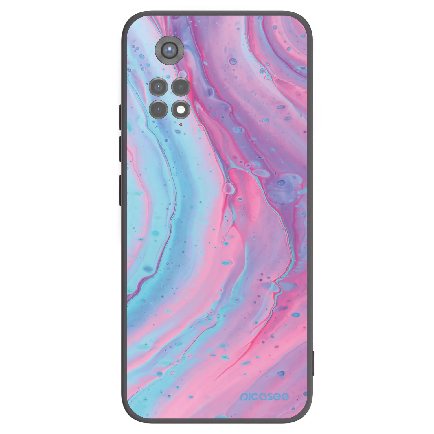 Picasee silikonový černý obal pro Xiaomi Redmi Note 11S 5G - Pink liquid