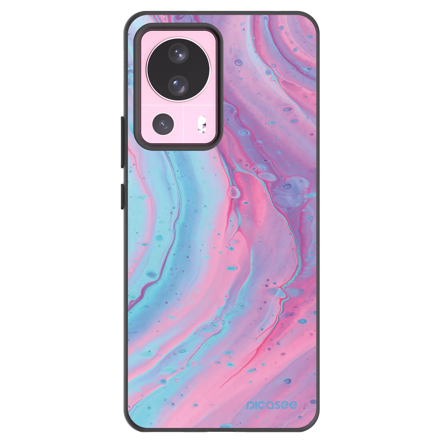 Picasee silikonový černý obal pro Xiaomi 13 Lite - Pink liquid
