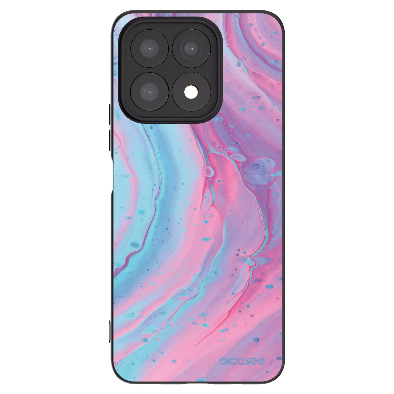 Picasee silikonový černý obal pro Honor X8a - Pink liquid